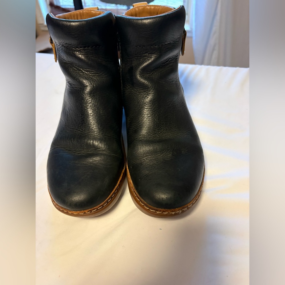 Clarks Dark Leather Ankle Booties